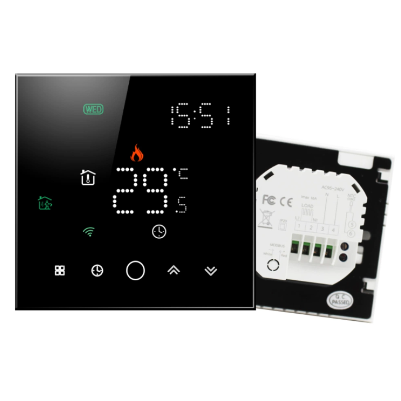 Wi-Fi скляний терморегулятор Ecoset TGW-003 Wi-Fi з датчиком підлоги 3м